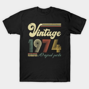 Vintage 1974 50th Birthday Gift Men Women 50 Years Old T-Shirt